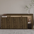HABITAT ET JARDIN - Buffet en bois "Beliz" - 170 x 35 x 80 cm - Noyer Antique - vignette