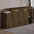 HABITAT ET JARDIN - Buffet en bois "Beliz" - 170 x 35 x 80 cm - Noyer Antique - vignette