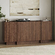 HABITAT ET JARDIN - Buffet en bois "Dorma" - 180 x 45 x 80 cm - Noyer Milano - vignette