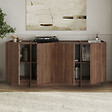 HABITAT ET JARDIN - Buffet en bois "Dorma" - 180 x 45 x 80 cm - Noyer Milano - vignette