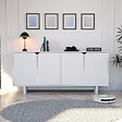 HABITAT ET JARDIN - Buffet en bois "Doruk" - 180 x 40 x 81 cm - Blanc - vignette