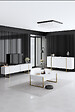 HABITAT ET JARDIN - Buffet en bois "Luxe" - 160 x 35 x 80 cm - Or blanc - vignette
