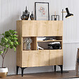 HABITAT ET JARDIN - Buffet en bois "Krista" - 100 x 35 x 125 cm - Chêne Saphir - vignette