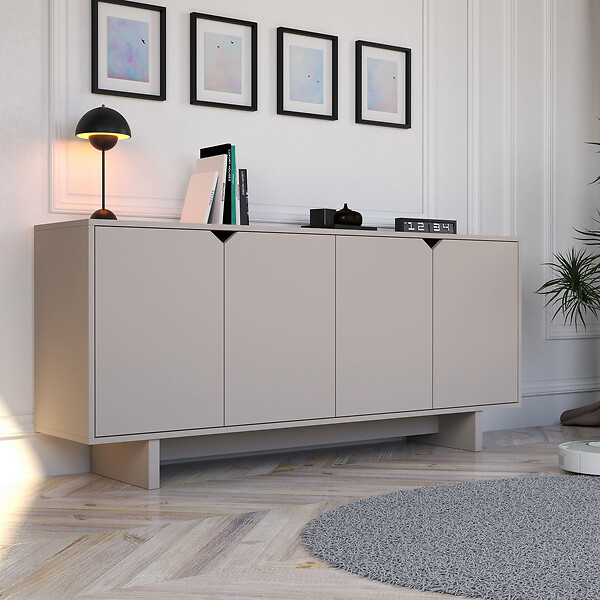 HABITAT ET JARDIN - Buffet en bois "Oz" - 180 x 40 x 81 cm - Beige - large