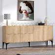 HABITAT ET JARDIN - Buffet en bois "Laika" - 180 x 40 x 80 cm - Beige - vignette