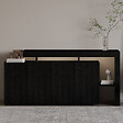 HABITAT ET JARDIN - Buffet en bois "Beliz" - 170 x 35 x 80 cm - Bois Noir - vignette