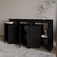 HABITAT ET JARDIN - Buffet en bois "Beliz" - 170 x 35 x 80 cm - Bois Noir - vignette