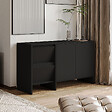 HABITAT ET JARDIN - Buffet en bois "Laris 130" - 130 x 44 x 82 cm - Noir - vignette