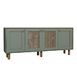 HABITAT ET JARDIN - Buffet en bois et cannage "Bohemian" - 180 x 40 x 75 cm - Vert - vignette