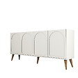 HABITAT ET JARDIN - Buffet en bois "Lyon" - 180 x 35 x 81 cm - Crème - vignette
