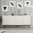 HABITAT ET JARDIN - Buffet en bois "Lyon" - 180 x 35 x 81 cm - Crème - vignette
