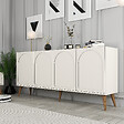 HABITAT ET JARDIN - Buffet en bois "Lyon" - 180 x 35 x 81 cm - Crème - vignette