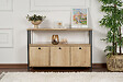 HABITAT ET JARDIN - Buffet en bois "Solace" - 120 x 30 x 77 cm - Beige - vignette
