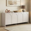 HABITAT ET JARDIN - Buffet en bois "Arlen" - 180 x 45 x 80 cm - Crème - vignette