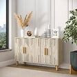 HABITAT ET JARDIN - Buffet en bois "Roger" - 120 x 30 x 74 cm - Travertin - vignette
