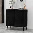 HABITAT ET JARDIN - Buffet en bois "Darien" - 76 x 35 x 79 cm - Noir - vignette