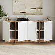 HABITAT ET JARDIN - Buffet en bois "Dorma" - 180 x 45 x 80 cm - Blanc / Pin Atlantique - vignette