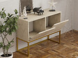 HABITAT ET JARDIN - Buffet en bois "Zermat" - 90 x 34 x 70 cm - Travertin - vignette