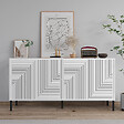 HABITAT ET JARDIN - Buffet en bois "Evolet" - 150 x 36 x 75 cm - Blanc - vignette