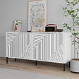 HABITAT ET JARDIN - Buffet en bois "Evolet" - 150 x 36 x 75 cm - Blanc - vignette