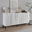 HABITAT ET JARDIN - Buffet en bois "Evolet" - 150 x 36 x 75 cm - Blanc - vignette