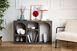 HABITAT ET JARDIN - Buffet en bois "Liva 120" - 120 x 37 x 74 cm - Gris anthracite - vignette