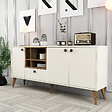 HABITAT ET JARDIN - Buffet en bois "Napoli" - 180 x 35 x 81 cm - Crème - vignette