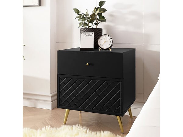 HABITAT ET JARDIN - Table de chevet "Temerra " 50 x 42 x 57 cm - Noir - large