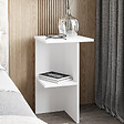 HABITAT ET JARDIN - Table de chevet en bois "Leray" - 36 x 36 x 60 cm - Blanc - vignette