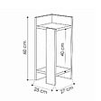 HABITAT ET JARDIN - Lot de 2 tables de chevet en bois "Elos" - 25 x 27 x 60 cm - Blanc - vignette