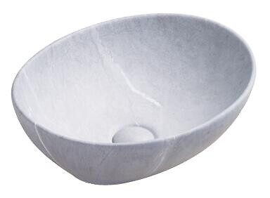 ONDEE - Vasque à poser HANA - Céramique Béton - Dim : 40,5 x 33 x 14 cm - large
