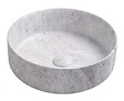 ONDEE - Vasque à poser ronde NAMI - Céramique Marbre gris - Dim : Ø34,6 x 11,4cm - vignette