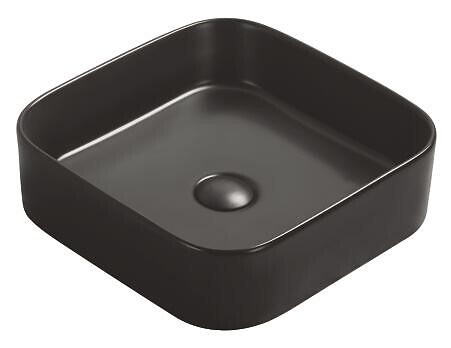ONDEE - Vasque à poser carré LYS - Céramique Noir mat - Dim : 37 x 37 x 11 cm - large