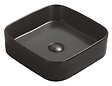 ONDEE - Vasque à poser carré LYS - Céramique Noir mat - Dim : 37 x 37 x 11 cm - vignette