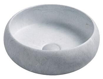 ONDEE - Vasque ronde à poser SORA - Céramique - Finition : Béton - Dim : Ø36 x h.12 cm - large