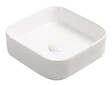 ONDEE - Vasque à poser carré LYS - Céramique blanche brillant - Dim : 37 x 37 x 11 cm - vignette