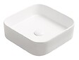 ONDEE - Vasque à poser carré LYS - Céramique blanche matte - Dim : 37 x 37 x 11 cm - vignette