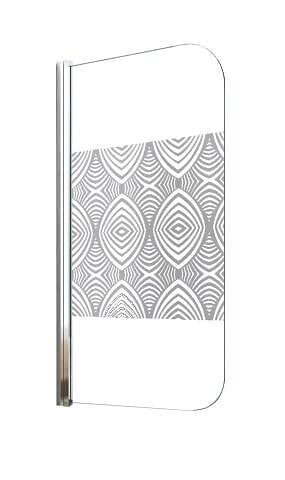 ONDEE - Pare Baignoire UIMI - 80x140x0,5cm - Verre trempé sérigraphié - Finition chromé - large