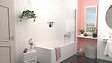 ONDEE - Pare Baignoire CARIBA - 80x140x0,5cm - Verre trempé sérigraphié finition blanc - vignette