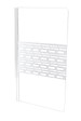 ONDEE - Pare Baignoire CARIBA - 80x140x0,5cm - Verre trempé sérigraphié finition blanc - vignette