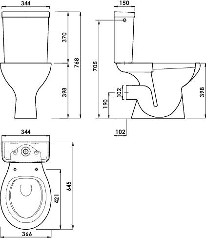ONDEE - Pack WC NF Sans Bride - Abattant Thermodur - Fermeture ralentie - large