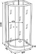 ONDEE - Cabine de douche hydromassante AMELIA - Porte Coulissante - Gris - 1/4 C - 80cm - vignette