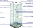 ONDEE - Cabine de douche hydromassante AMELIA - Porte Coulissante - Gris - 1/4 C - 80cm - vignette
