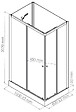 ONDEE - Cabine de douche CIMENT - Carreaux de ciment - Noir - 100x80cm - vignette