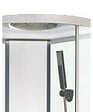 ONDEE - Cabine de douche hydromassante MERIDA - Porte coulissante - quart de cercle 80cm - vignette