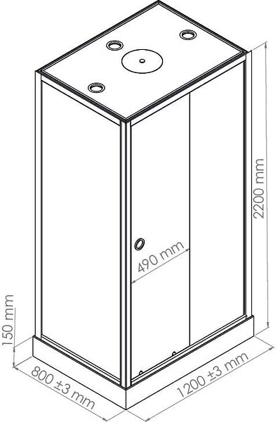 ONDEE - Cabine de douche hydromassante RADIO NOGEA - Sans silicone - Noir mat - 120x80cm - large