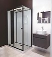 ONDEE - Cabine de douche hydromassante NOGEA SLIM - Sans silicone - Noir mat - 120x70cm - vignette
