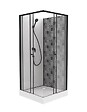 ONDEE - Cabine de douche CIMENT - Carreaux de ciment - Noir - 90x90cm - vignette