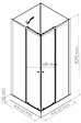 ONDEE - Cabine de douche CIMENT - Carreaux de ciment - Noir - 90x90cm - vignette
