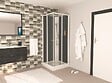 ONDEE - Cabine de douche MELIA - Sans silicone - 80x80cm - Profilés aluminium - Blanc - En kit - vignette